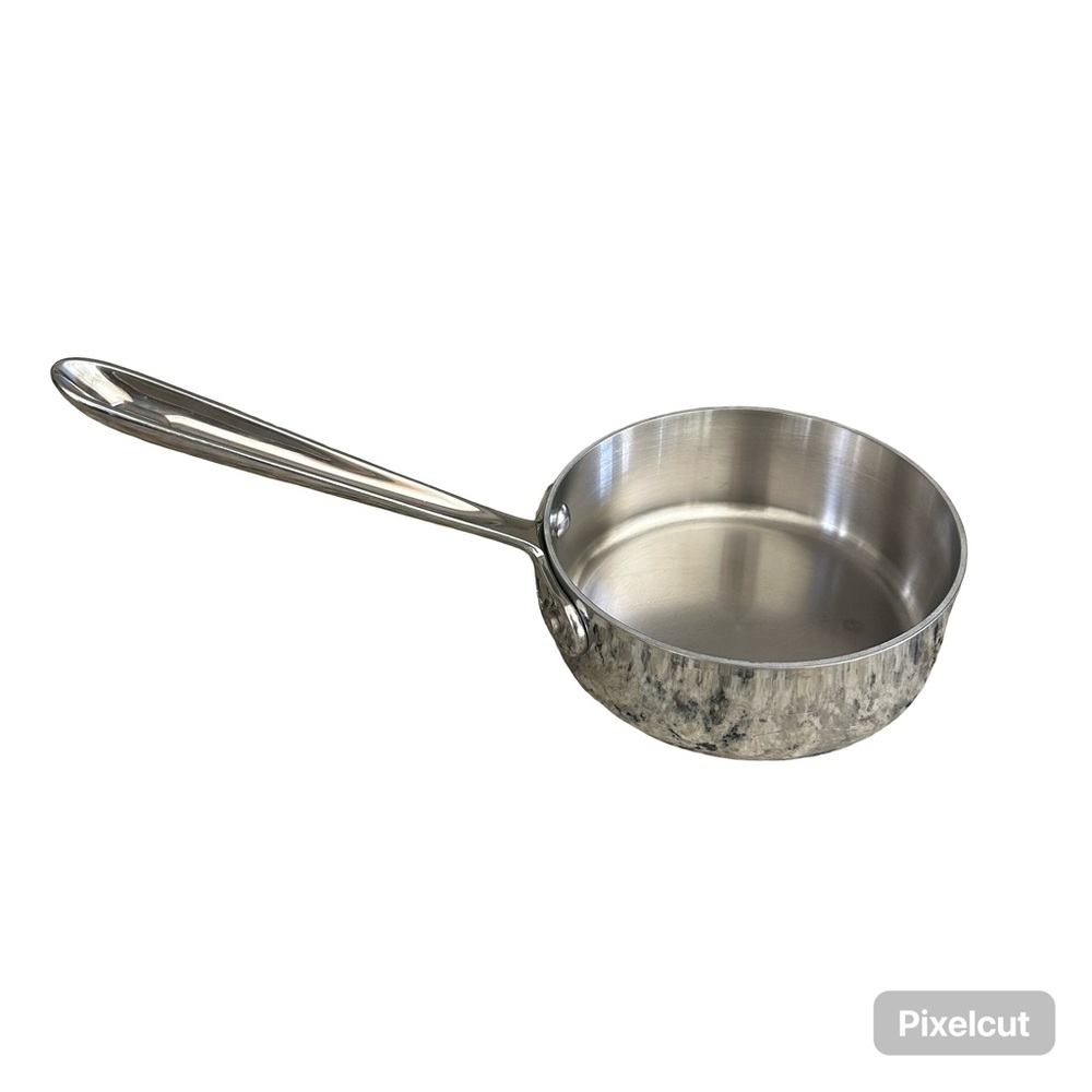 All-Clad 1qt Butter Warmer Small Sauce Pan Silver Stainless Steel Riveted Handle